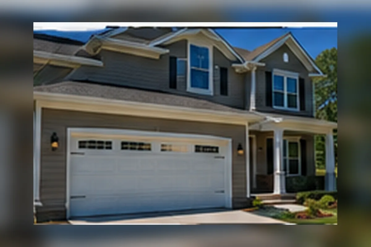 Clean modern garage door at a U.S. home